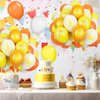 Sun Balloons, 12 inch Yellow Orange White Latex Balloons Boho Rainbow Sunrise Printed Latex Balloons Half Sun Sunshine Balloons for Sun Party Birthday Baby Shower Decoration Supplies