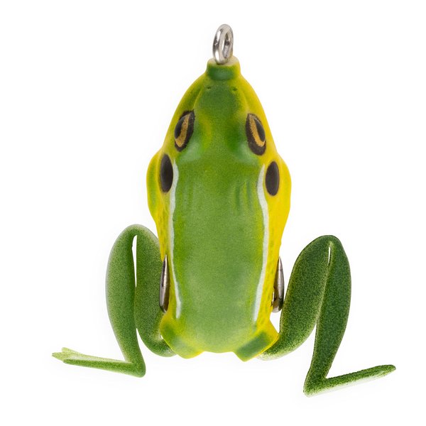 LUNKERHUNT Frog Fishing Lure for Bass Fishing | Pocket Frog Lure 1.75 Inch | Topwater Fishing Lures with Weedless Hooks for Trout, Pike in Saltwater and Fresh Water (Bull Color)