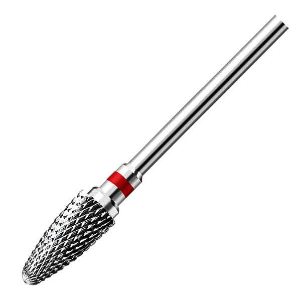 Fantexy 3/32" Carbide Nail Drill Bit - Remove Acrylic Hard Gels Quickly and Safely,Professional Cone Tungsten Nrill Bits Set Nail File Acrylic for Manicure,Pedicure,Cuticle Cleaner(Fine - F)