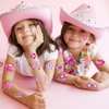 Qpout 144pcs Glitter Cowgirl Temporary Tattoos Decorations,Western Pink Disco Horse Rodeo Yeehaw Face Fake Tattoos Pink Cowgirl Temporary Tattoos Bachelorette Let's Go Girls Party Supplies