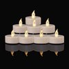PILLOBOX Battery Operated Flameless Tea Lights: 24PACK LED Electric Candles Lamp Realistic and Bright Flickering Holiday Gift Long Lasting for Birthday Wedding Party Home Decoration (Warm White)