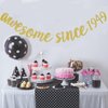 Awesome Since 1949 Banner Pre-strung Happy 75th Birthday Banner Gold Glittery 75 Seventy Five Years Old Birthday Party Decorations for Men Women