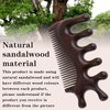 Amaxiu Wooden Massage Comb, Sandalwood Head Scalp Comb No Static Wide Tooth Comb for Head Scalp Scalp Stimulator Comb Gua Sha Comb Body Massage Tool for Men Women(Style-C)