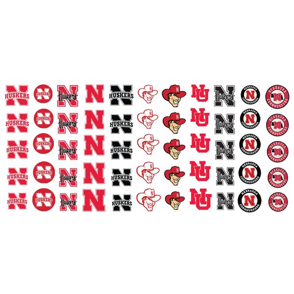 Sports Team for Nebraska College Waterslide Nail Art Decals - Salon Quality!