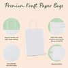 GSSUSA Kraft Paper Gift Bags 5.25x3.75x8 Paper Bags with Handles, White (20 Pcs), Bulk Kraft Gift Bag for Shopping, Craft, Grocery, Party, Retail, Lunch, Business, Wedding, Merchandise, Boutique