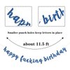 RoadSea Happy Fucking Birthday Banner - Funny Birthday Party Garland Supplies for Adult - Boy Girl Happy Birthday Party Decorations - Blue Glitter