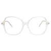 SOJOS Oversized Square Blue Light Blocking Glasses for Woman Big Frame TR90 Clear Lens Eyeglasses SJ5097, Crystal Frame/Anti-Blue Light Lens