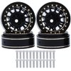 FACCNOY Brass Beadlock Wheel Hub Rims 1.0 Plus for 1/24 SCX24 FCX24 1/18 TRX4M RC Crawler Upgrade Parts (B)