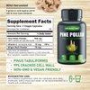 QIN SHAN TANG Pine Pollen Supplement wtih Ginger Root and Vitamin C, 99% Cracked Cell Wall,120 Veggie Capsules