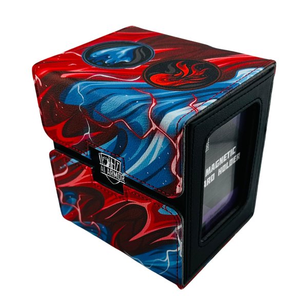 Ai Armor MTG 100+ Card Custom Art Deck Box (Izzet Red/Blue)