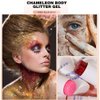 GL-Turelifes Face Body Glitter Stick, Mermaid Face Glitter Gel, Waterproof Fine Glitter for Face/Body/Hair/Eyes/Lip,Holographic Sequins Paint,Sparkling Face Glitter Makeup Body Glitter (#04 Blue)