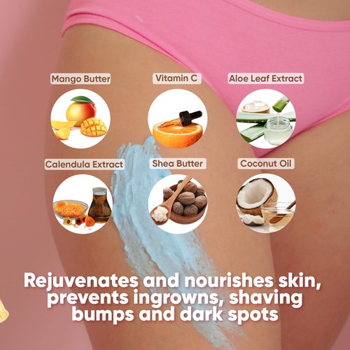 Olivia Beauty Butt and Leg Organic Body Scrub - All Natural Exfoliating Body Scrub for Women, Moisturizing Formula to Smooth, Exfoliate, and Hydrate Dry, All Skin Types - Provides Lasting Care - 8 Oz