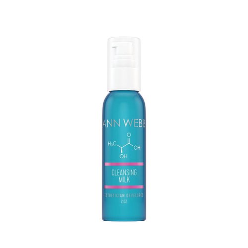 Ann Webb Facial Milk Cleanser - Gentle Daily Face Wash for All Skin Types. Thick, Hydrating, Moisturizing Cleanser w/Lactic Acid AHA Nourish & Rejuvenate 2oz