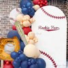 Rookie Of The Year 1st Birthday Decorations Baseball Foil Number 1 Balloons Set One First Birthday Party Supplies Glove Round Baseball Bat Theme Mylar Balloon Boys