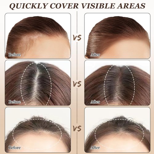 Maycheer Hairline Shadow Powder, Maycheer Hair Shadow Root Cover Up, Maycheer Hair Shadow, Hair Line Concealer Root Cover Up, Unisex Root Touch Up Hair Powder (Light Brown, #03)