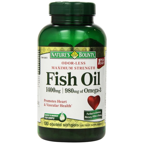 Nature's Bounty Fish Oil 1400 Mg 130 Softgels