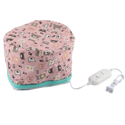 Hair Heating Cap Electric Hair Dryer Hood, Portable Hair Steamer Hat Adjustable Temperature Hair Care Cap, 9.1 x 6.7in Universal Hair Steamer for Deep Conditioning Thermal Steam (US Plug 110V)