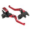 LisylineAuto Motorcycle 7/8" 22mm Handlebar Brake Master Cylinder Clutch Lever Left & Right Set Compatible with Harley Honda Kawasaki Suzuki Yamaha Red