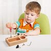 MONT PLEASANT Montessori Screw Driver Board for Kids Basic Skills Educational Learning Toys for 3 4 5 Year Old Kids Toddlers Sensory Toy Preschool Screw Sorter Game Wooden Toy
