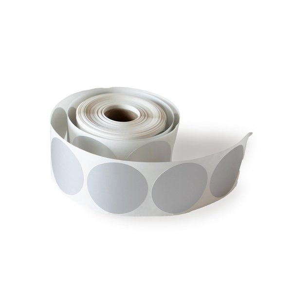 Matte Silver Foil 2" Embossing Seal Stickers / 500 Round Blank Silver Color Coding Labels / 2" Circle Envelope Seals for Embossers/Made in The USA