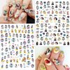 6 Sheets Kawaii Nail Art Stickers 3D Anime Design Nail Charms Cute Cartoon Nail Stickers Self-Adhesive Acrylic Nail Art Supplies Mermaid Nail Decals for Women Girls Kawaii Nails Art Decorations