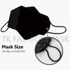 [30 Pack] Black Disposable KF-94 Face Mask, Individual Pack, Made in Korea, Disposable, Nose Mouth Covering Dust Face Mask, Adjustable Strap, Unisex Adult, 3D Ergonomic Design