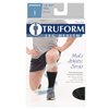 Truform Compression Socks, 15-20 mmHg, Men's Crew Length Mid-Calf Cushion Foot Socks, White, Medium