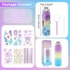 Decorate Your Own Water Bottle Kits for Girls, Gifts Girls Ages 8-12, Fun Art Kits with Glitter Gems Stickers, Arts and Crafts for Kids 4-6, DIY Water Bottle for Girls School Birthday Christmas Gifts