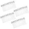 Lusofie 4Pcs Rhinestone Hair Combs Rhinestone Wedding Hair Pieces Hair Comb Bridal Hair Side Comb Hair Clips Crystal Hair Accessories for Women(Silver)
