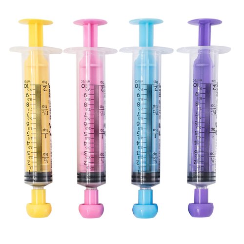 4Pcs Animal Syringe Feeder Chromatic Plastic Syringe Pet Feeding for Puppies, Cat, Rabbits and Other Baby Animals.