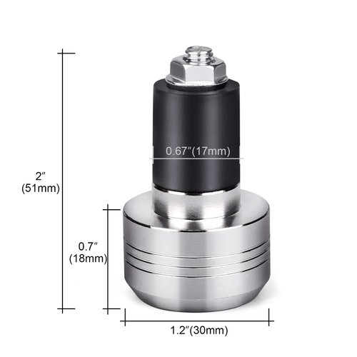 Dannisly 2Pcs Motorcycle Handlebar Ends, 22mm (7/8") Handle Bar Slider Caps Weight Plugs CNC Aluminum, Universal Fits for 7/8" Handlebar (Silver)