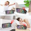 AMIR Projection Alarm Clock for Bedrooms - Digital Clock with 180 Rotatable Projector, 7.9 in Display, 4-Level Brightness, Large Screen, Alarm Clock for Heavy Sleepers, Snooze, 12/24H