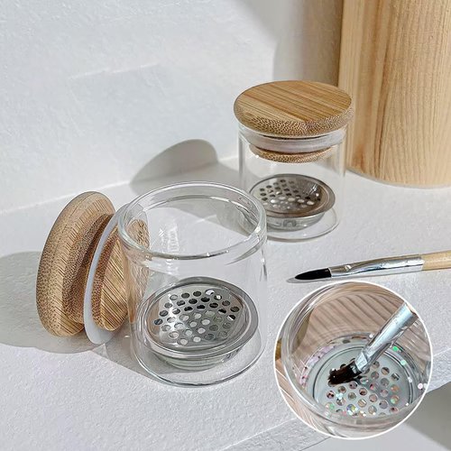 1 PCS Nails Tips Art Acrylic liquid powder removal cup,Nail glitter pen wash cup,Nail pen wash cup,Pen washing cup-The cup to remove glitter and glitter from a nail brush