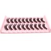 Veleasha Clear Band Lashes 10 Pairs Pack D Curl Russian Strip Lashes,Natural Look Transparent Soft Band Faux Mink Eyelashes for Eye Makeup (D03-T)