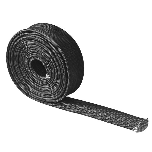 Heat Hose Fiberglass Wrap Shield Sleeve Wire Fuel Line Heat Shield Roll High Temp Black Colour Adjustable 10FT-13MM(1/2") for Car Wire Loom Protection