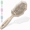 Detangler Brush For Women, Men & Kids - Anti-Static Detangling Hair Brush - Vented brush with 360° Flex Gently removes knots Without Breakage., Dry and Wet Brush For Thick, Fine, Natural & Curly Hair