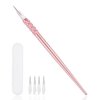Acne Blackhead Blemish Remover Tools black head comedone extractor Pimple Popper extraction tools for estheticians (Pink)