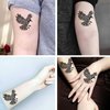 Dopetattoo Raven Temporary Tattoos Raven Crows Tribal Maori for Men Fake tattoos for Women Neck Arm Chest