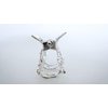 Generic Small mini light silver metal daisy flower hair claw clip
