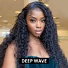 Wiggins 13x4 Deep Wave Lace Front Wigs Human Hair Curly Wigs For Black Women Deep Wave Lace Frontal Wet And Wavy Wig Human Hair Pre Plucked With Natural Baby Hair (13x4 Deep Wave Wig, 22 Inch)