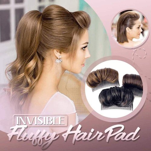 1PC Volume Up Hair Base, Hair Accessories Bump It Up Hairstyle Clip Bun Maker for Women, Volume Insert Hair Bump Up Tool for Short Long Hair DIY (Dark brown)