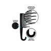 XO Curls Shower detangling hair comb, Wide tooth comb, Comb with hook for easy hanging in shower, Gentle on Scalp, Hair comb for with curly & wavy hair