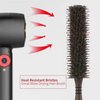 PERFEHAIR Small Round Boar & Nylon Bristle Brush -1.8 Inch, Styling Hairbrush for Blow Drying Curling Men & Women's Short, Thin, Fine Hair, Natural Wooden Handle