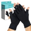 Vive Fingerless Arthritis Gloves for Men & Women Made w/Copper Infused Fabric - Therapeutic Compression for Swelling, Carpal Tunnel, Tendonitis, Edema, & Finger Pain - Comfortable Non-Slip (Medium)