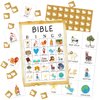 Bible Bingo Game, 24 Players Christian Sunday Church Bingo Cards for Women Men Party Favors for Family Open Day Holiday Party Activities Supplies Party Decoration Bingo Game- JK0103