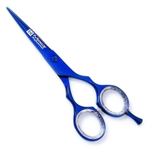 Macs Professional Razor Edge Barber Hair Cutting Scissors - Japanese Stainless Steel Salon Scissors - 5.5” Overall Length - Fine Adjustment - Blue Titanium - Premium Shears for Hair Cutting-2038