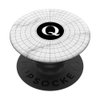 Cell Phone Pop Out Holder,White and Black Spiderweb Letter Q PopSockets Grip and Stand for Phones and Tablets