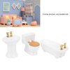 1: 24 Dollhouse Miniature Porcelain Bathroom SetMini Dollhouse Furniture, Dollhouse Miniature Bathroom Set for Decoration(#1) Doll Houses