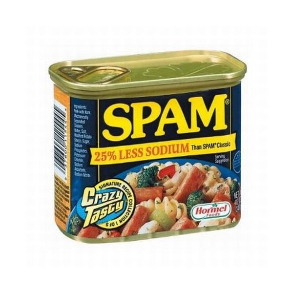 Spam Less Salt 12 Oz (Pack Of 6)