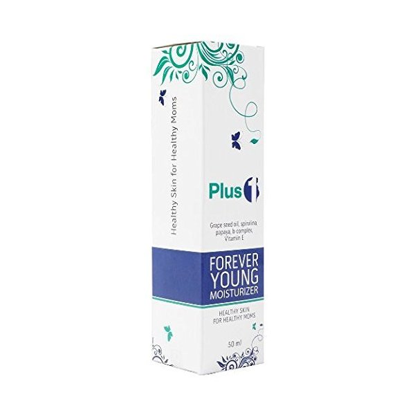 Pregnancy Facial Moisturizer, Plus 1 Skincare Forever Young Moisturizer - 2 PACK [Coconut Oil, Green Tea, Rosehip] | Best Maturnity Facial Moisturizer to Prevent Signs of Aging